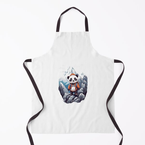 Item preview, Sweet smiling young panda hiking in the mountains cartoon comic graphic for kids designed and sold by CedricNorbinho.