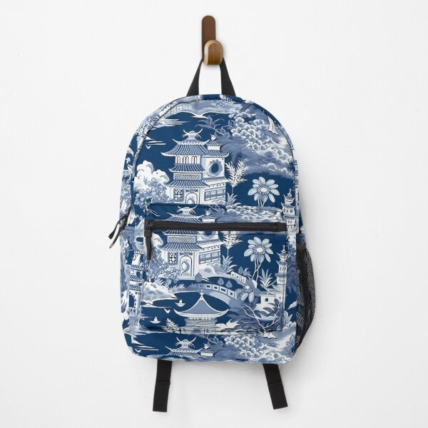 Item preview, Chinoiserie blue en white pattern backpack designed and sold by baggageboutique.