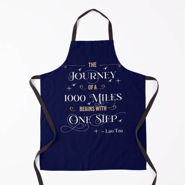 Item preview, The Journey of 1000 Steps Inspirational Quote designed and sold by Sir Meow Meow.