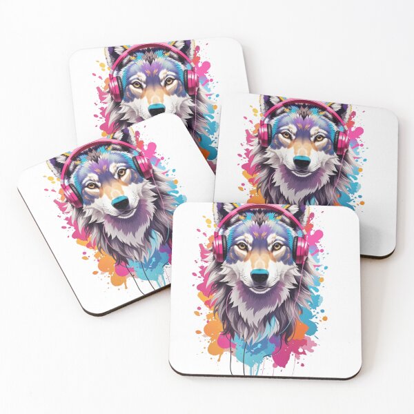 Item preview, Wolf Grooves: A Symphony of Colors and Beats designed and sold by irosh madushan.