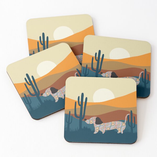 Item preview, Boho Print Dachshund Wiener Sausage Dog in The Desert Night designed and sold by Vachala.