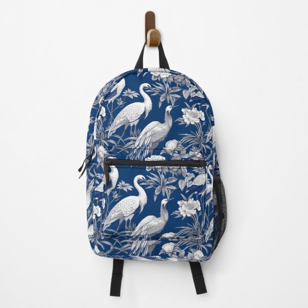 Item preview, Chinoiserie blue en white pattern backpack designed and sold by baggageboutique.