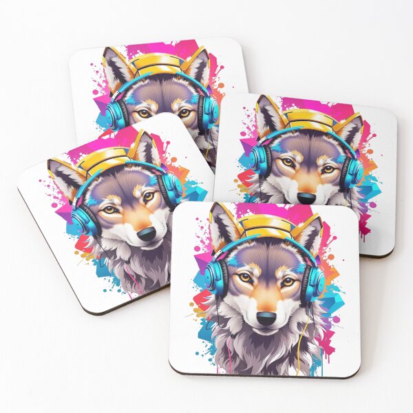 Item preview, Wolf Grooves: A Symphony of Colors and Beats designed and sold by irosh madushan.