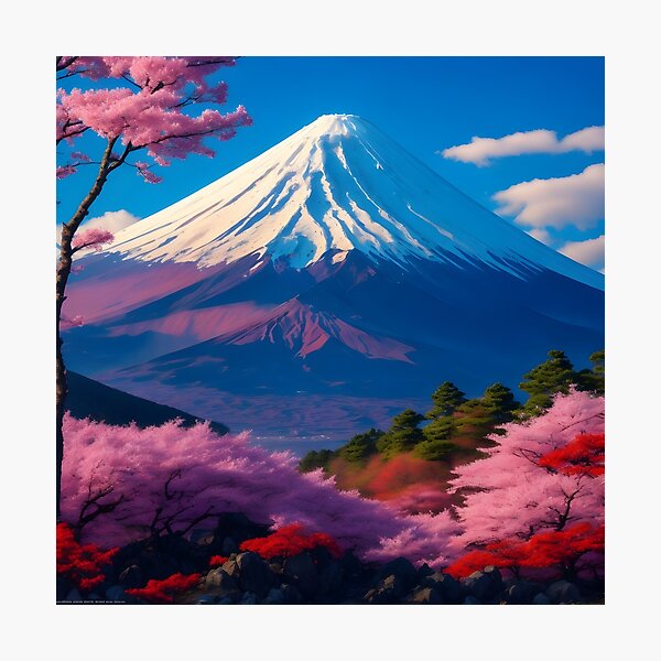 Item preview, Mount Fuji Majesty: Iconic Beauty Unleashed designed and sold by Ceemko's Vintage Corner.
