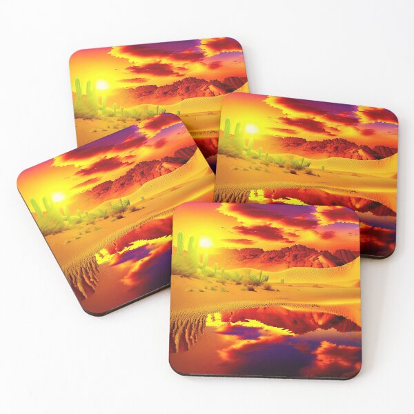 Item preview, A ravaged world of sand dunes and searing heat designed and sold by PixieDustAIArt.