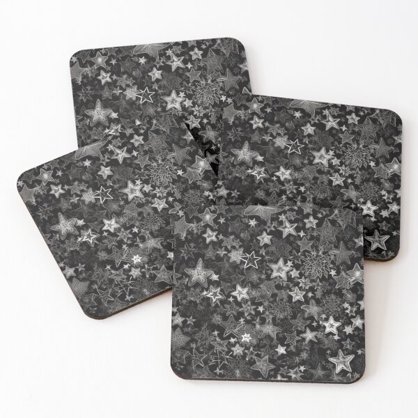 Item preview, white and black star pattern  designed and sold by MoonDesinso.