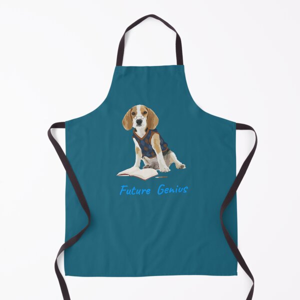 Item preview, Retro funny dog meme, back to school, dog reading book, Future Genius, retro aesthetic, student / Vintage Bright Blue designed and sold by SoloAutenica.