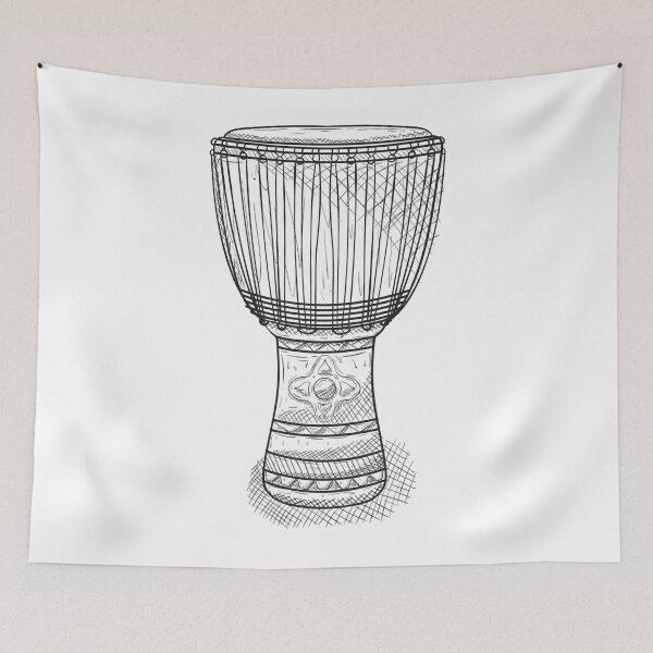 Item preview, Djembe Pencil Drawn designed and sold by cazaresletisha.