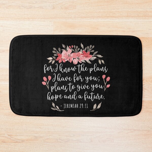 Item preview, For I Know The Plans - Jeremiah 29 11 Floral Black designed and sold by amazingjoy.