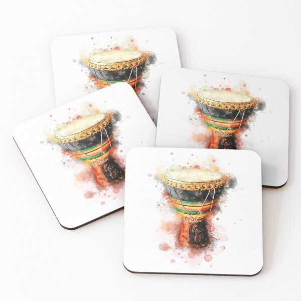 Item preview, The Beat - Djembe African Drum In Colorful Watercolor designed and sold by cazaresletisha.