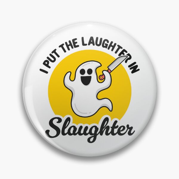 Item preview, Cute Halloween Ghost With A Knife: Laughter In Slaughter designed and sold by hadleyfoo.