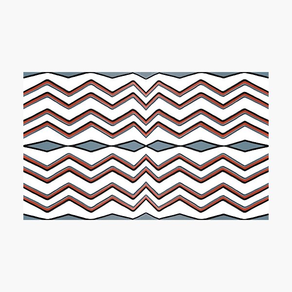#pattern #abstract #wallpaper #seamless #chevron #design #texture #geometric #retro #blue #white #zigzag #decoration #illustration #fabric #paper #red #green #textile #backdrop #color #yellow #square Photographic Print