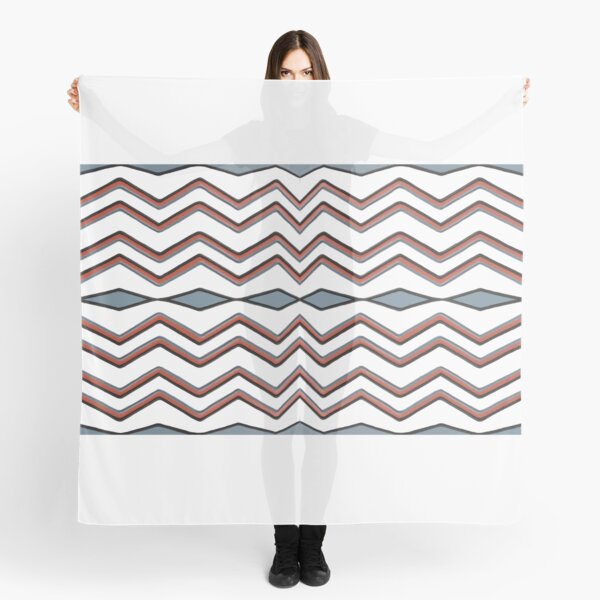 #pattern #abstract #wallpaper #seamless #chevron #design #texture #geometric #retro #blue #white #zigzag #decoration #illustration #fabric #paper #red #green #textile #backdrop #color #yellow #square Scarf