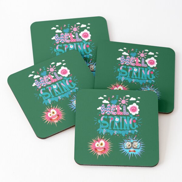 Item preview, hello spring quote-soot sprite-colorful soot spirit - cute kawaii soot spirite-funy quotesT designed and sold by threepeakscom.