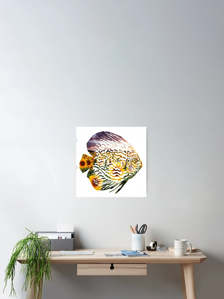 Thumbnail 2 of 3, Poster, Discus Fish designed and sold by CHAT0NS.