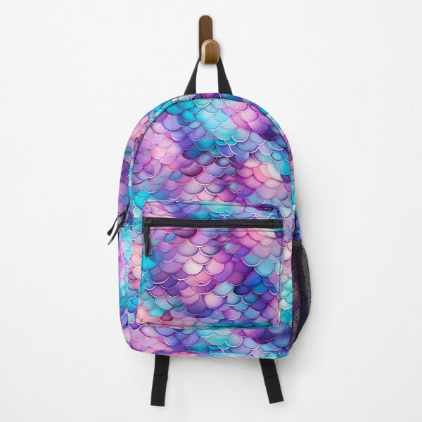 Item preview, Mermaid scales pattern backpack designed and sold by baggageboutique.