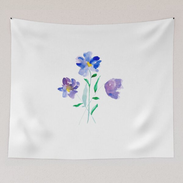 Item preview, Purple tones watercolor florals designed and sold by harpleydesigns.