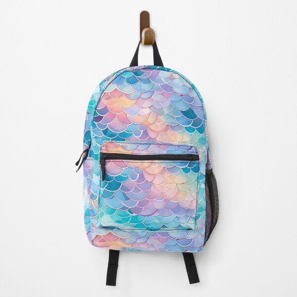 Item preview, Mermaid scales pattern backpack designed and sold by baggageboutique.