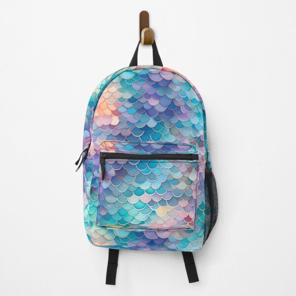 Item preview, Mermaid scales pattern backpack designed and sold by baggageboutique.