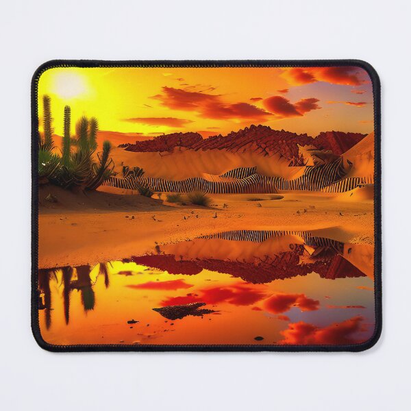 Item preview, A ravaged world of sand dunes and searing heat designed and sold by PixieDustAIArt.