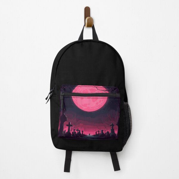 Item preview, Nighttime Melancholy Under the Pink Full Moon designed and sold by TomFrontierArt.