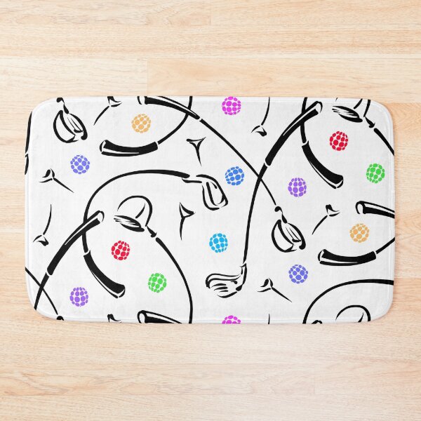 Item preview, Golf Driving ‘n Putting Pattern | Multi + Black on White designed and sold by L Diane Johnson.