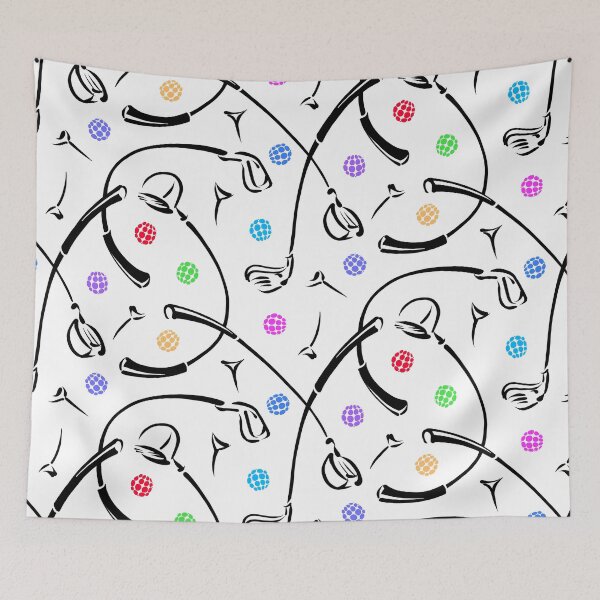 Item preview, Golf Driving ‘n Putting Pattern | Multi + Black on White designed and sold by L Diane Johnson.