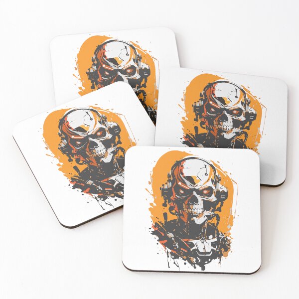 Item preview, skull,cyborg,music in headphones,art designed and sold by artistua.