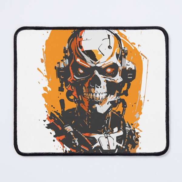 Item preview, skull,cyborg,music in headphones,art designed and sold by artistua.