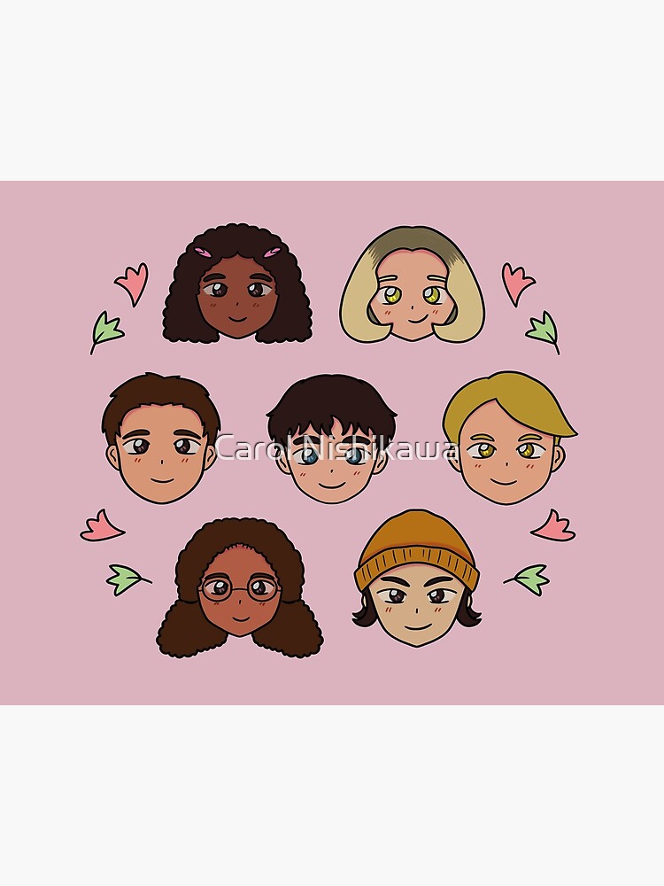 Heartstopper Characters Cute Icon Pink Version | Art Board Print