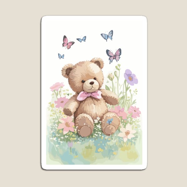 Item preview, Teddy bear and sweet flowers. designed and sold by Spirit of Siam.