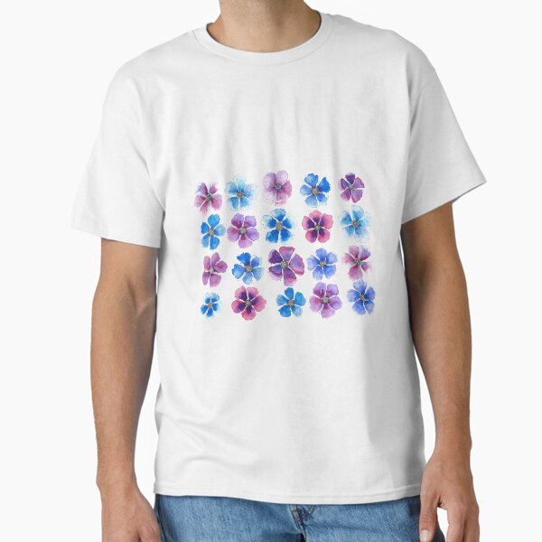 Item preview, Loose watercolor flowers in pink, violet and blue designed and sold by Ivonne Wierink.