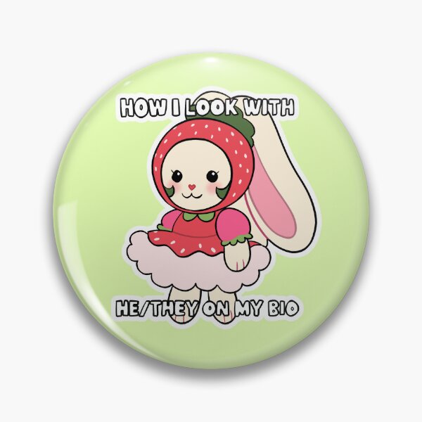 Item preview, Strawbunny How I look with he/they on my bio designed and sold by JuDraw.