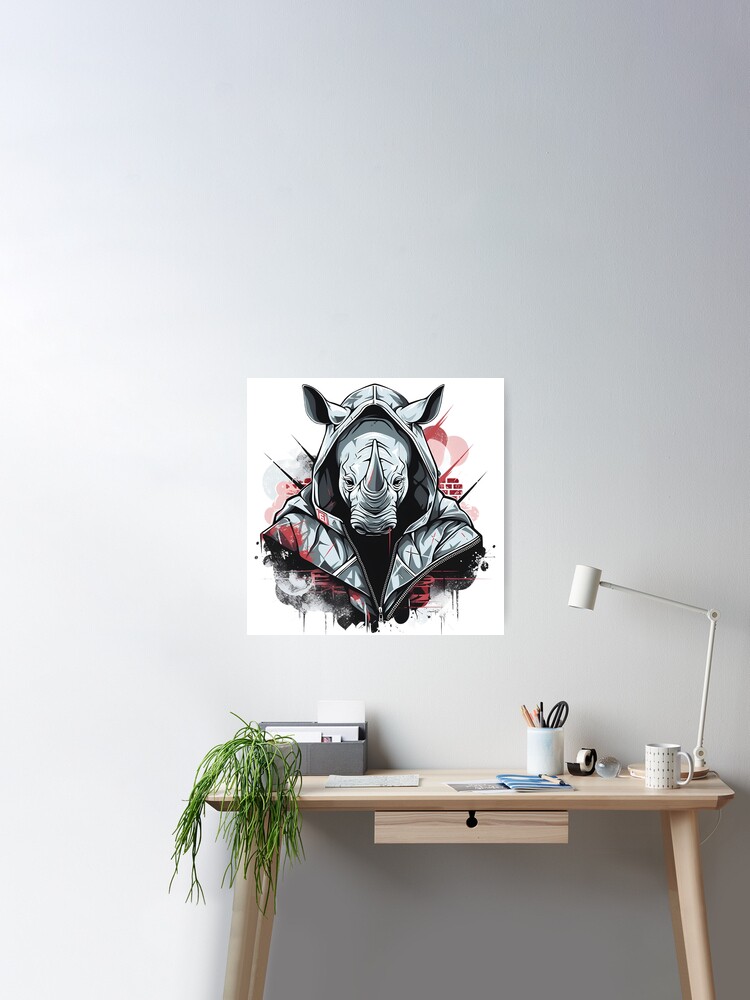 Black Rhino Design. Cool Sale by | Redbubble MartynGrey Poster Rhino Art Lovers\