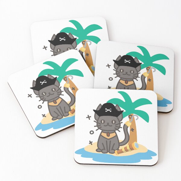 Item preview, Sphynx Cat Pirate on Abandoned Island designed and sold by Laugh-Lines.
