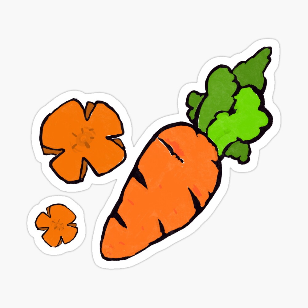 Carrot For Good Luck Zipper Pouch for Sale by Fatterhorner