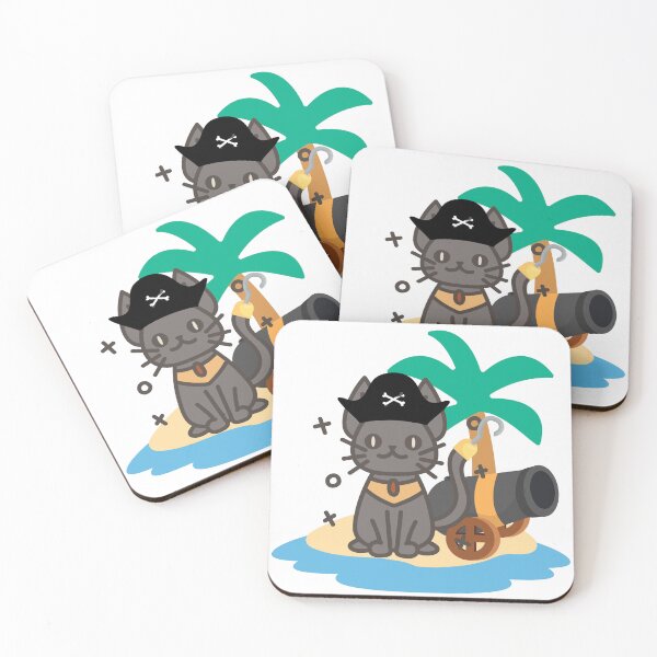 Item preview, Sphynx Cat Pirate on Abandoned Island designed and sold by Laugh-Lines.