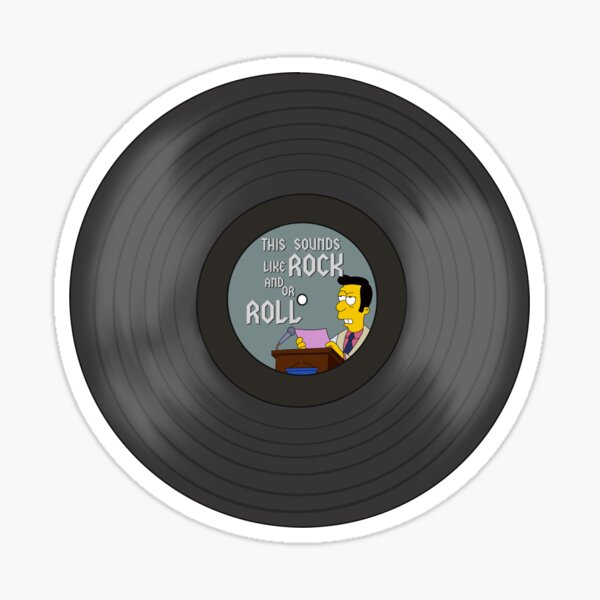 Rock -N- Roll With Record Sticker
