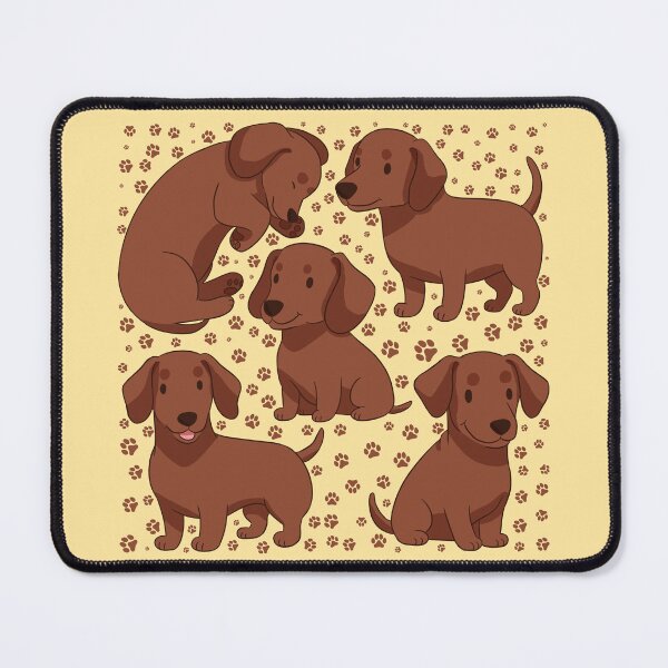 Item preview, Red dachshund dog pattern  designed and sold by Yaragold.