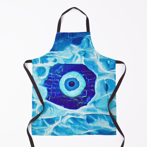 Item preview, Swimming pool water mosaic Evil Eye designed and sold by RachelRebel.