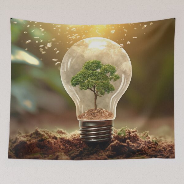 Item preview, Lightbulb tree nature Sun designed and sold by Aestheticlanart.