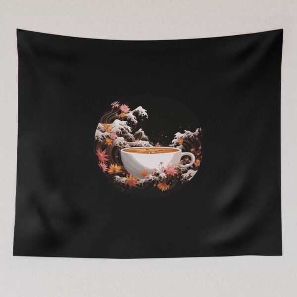 Item preview, World Coffee Day in kanagawa wave designed and sold by Shirt-Expert.