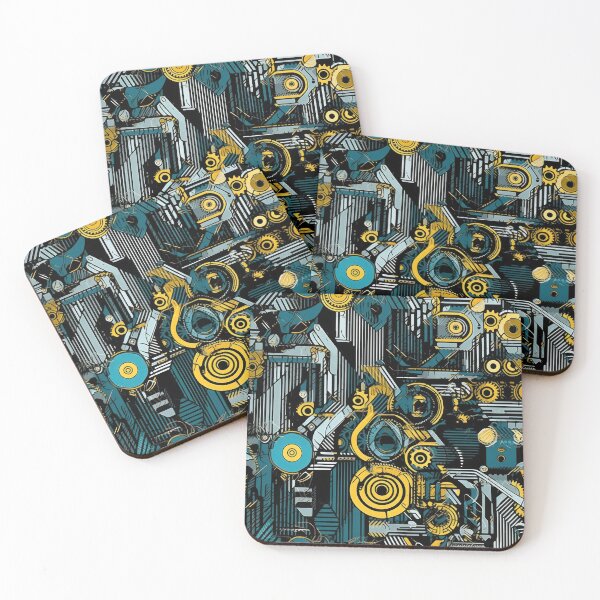 Item preview, Gear in tilt and gold colors, masculine designed and sold by Govorushka Studio.