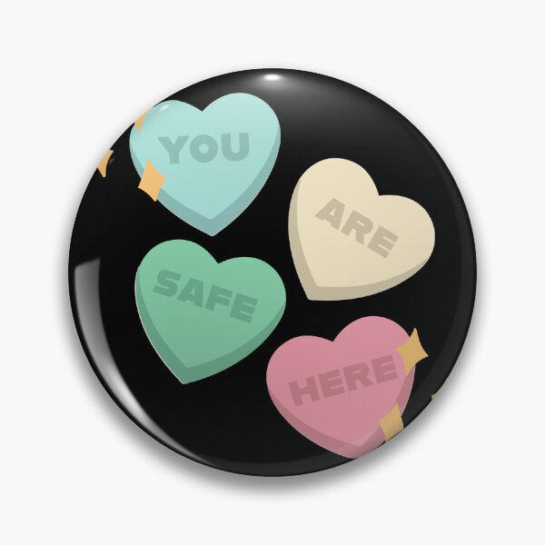 Item preview, LGBTQ Safe Space You Are Safe Here Rainbow Hearts designed and sold by Winter--Flowers.