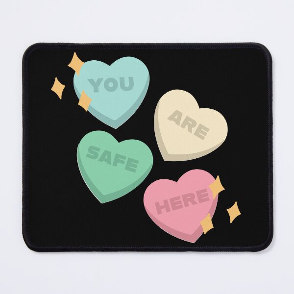 Item preview, LGBTQ Safe Space You Are Safe Here Rainbow Hearts designed and sold by Winter--Flowers.