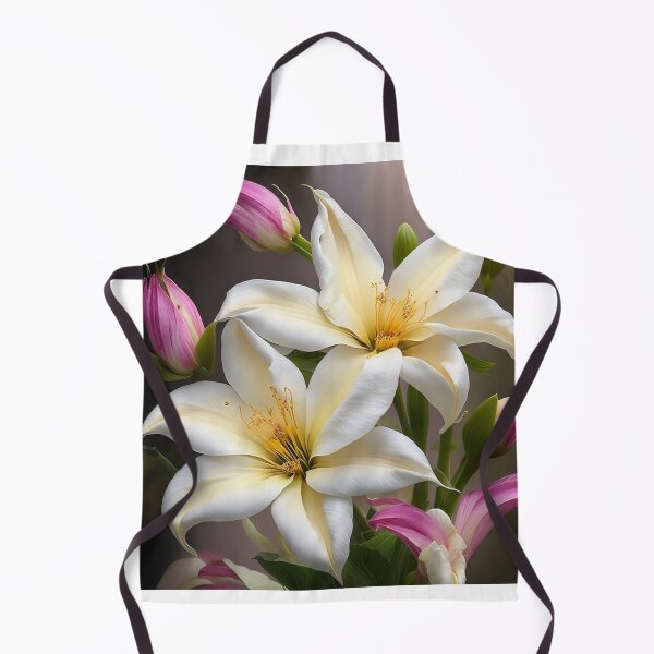 Item preview, Exquisite Lilies In Delicate Shades Of White, Yellow, And Pink, Their Petals Unfolding With Elegance And Beauty, Ai Generated Art designed and sold by AiGens.