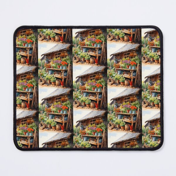 Item preview, gardening potting shed print designed and sold by PaperieJennifer.