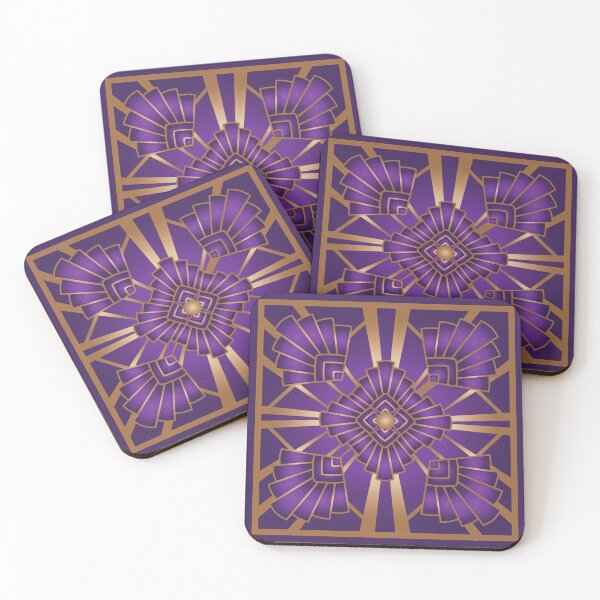 Item preview, 1920's Art Deco Purple and Rose Gold Panel designed and sold by Chele Martines.