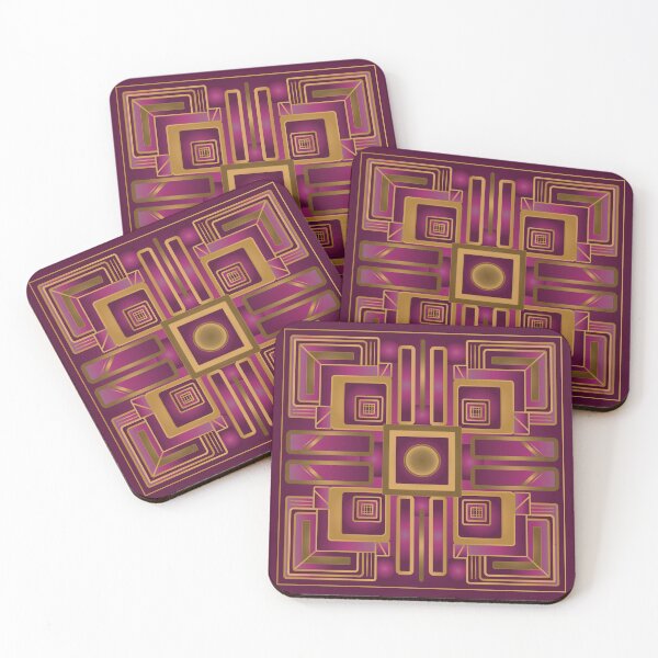 Item preview, 1920's Art Deco Pink and Gold Panel designed and sold by Chele Martines.