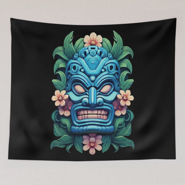 Item preview, Blue Tiki Mask designed and sold by VelvetRoom.